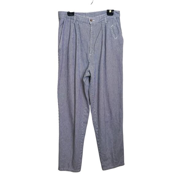 Dockers Pants - Vintage Dockers Size 16 Made in the USA Railroad Stripe High Waisted Pants